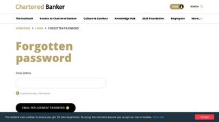 CBI | Forgotten password - Chartered Banker Institute