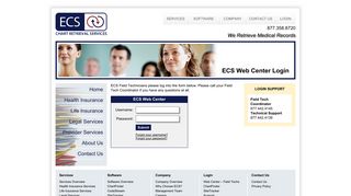 ECS Web Center Login - ECS - Medical Record Retrieval Services