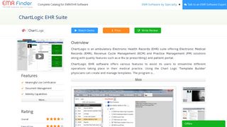 ChartLogic Electronic Health Record (EHR) Suite, Free Demo ...