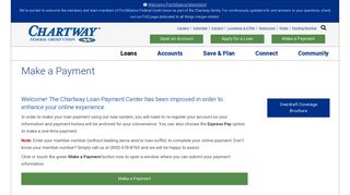 Make a Payment - Chartway Federal Credit Union