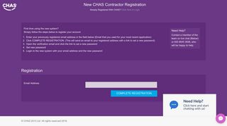 Registration - Contractor Portal | CHAS