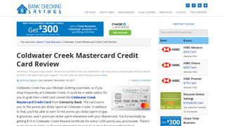 Coldwater Creek Mastercard Credit Card Review