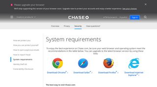 System Requirements | Chase Online | Chase.com