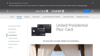 Travel Benefits | United Presidential Plus Card | chase.com