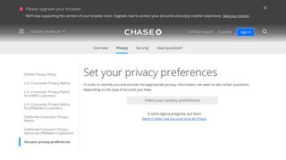 Set your privacy preferences - Chase.com
