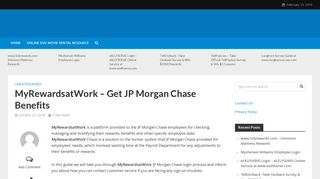 MyRewardsatWork – Get JP Morgan Chase Benefits – Trending ...