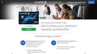 Chase Ink Business Preferred Credit Card Rewards | Chase.com