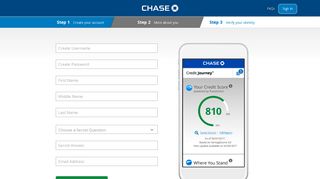 Sign Up for Your Free Credit Score | Credit Journey | Chase.com