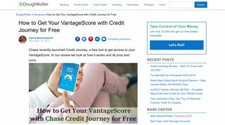 Chase Credit Journey Review--Get Your VantageScore for Free