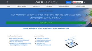 Support - Chase Merchant Services