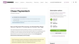 Chase Paymentech - WooCommerce