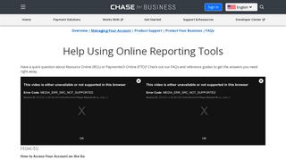 Support: Resource Online | Chase Paymentech