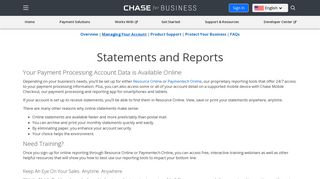 Statements and Reports - Chase Merchant Services