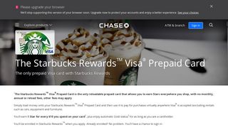 Starbucks | Debit Reloadable Cards | chase.com