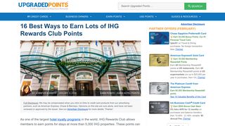 16 Best Ways to Earn Lots of IHG Rewards Club Points [List]