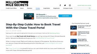 Step-By-Step Guide: How to Book Travel With the Chase Travel Portal ...