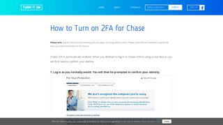 How to Turn on 2FA for Chase | Turn It On - TurnOn2FA.com