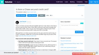 2019 Chase Secured Credit Card Info - WalletHub