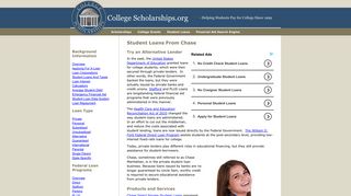Student Loan Programs from Chase Bank - College Scholarships
