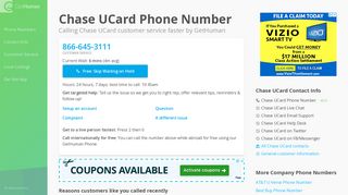 Chase UCard Phone Number | Call Now & Skip the Wait - GetHuman