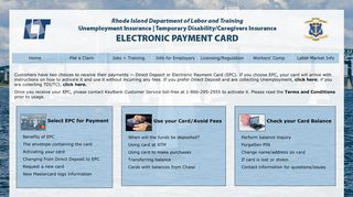 Electronic Payment Card Information for Unemployment, Temporary ...