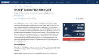 Chase United MileagePlus Explorer Business Card Review | U.S. News