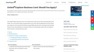 United   Explorer Business Card: Should You Apply? | Credit Card ...