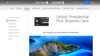 Earn Rewards | United Presidential Plus Business Card | chase.com