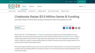 Chatbooks Raises $11.5 Million Series B Funding - PR Newswire