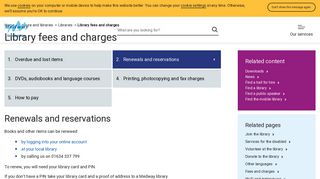 Renewals and reservations | Library fees and charges | Medway Council