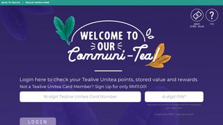check your points - Tealive Unitea Card