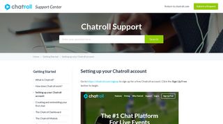 Setting up your Chatroll account — Chatroll Support
