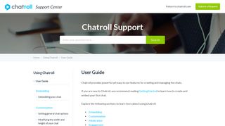 User Guide — Chatroll Support