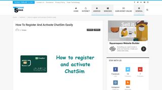 How to register and activate ChatSim easily - TechieSwag