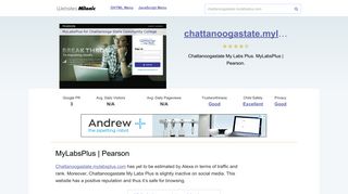 Chattanoogastate.mylabsplus.com website. MyLabsPlus | Pearson.