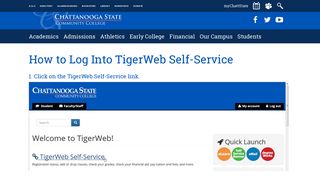 How to Log Into TigerWeb Self-Service | Chattanooga State ...