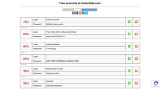 chaturbate.com - free accounts, logins and passwords