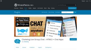 Chatwing Live Group Chat – HTML5 + Chat Apps | WordPress.org