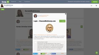 Login – ChavaraMatrimony.com | KeralaMatr... - Scoop.it