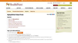 MyHealthPoint Patient Portal
