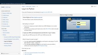 Log in to Python - CHDS Help - NPS Wiki