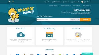 Cheaper Domain Names | Hosting | Cheap Domains Australia