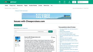 Issues with Cheapcruises.com - Cruises Forum - TripAdvisor