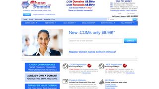 CheapDomain.com $1.99 Cheap Domain Registration