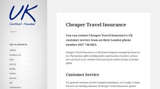 Cheaper Travel Insurance – UK Contact Number