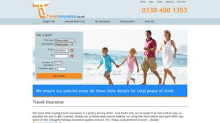 Travel insurance cover | Travelinsurance.co.uk
