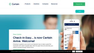 Check In Easy... Now Certain Arrive | Certain, Inc. - Event Automation ...