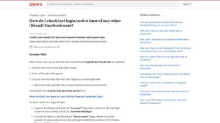 How to check last login/active time of any other (friend) Facebook ...