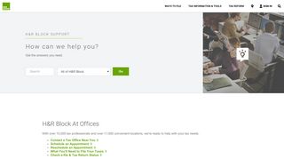 Tax Support - Online & Tax Software Product Support by | H&R Block®