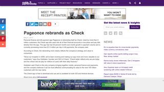 Pageonce rebrands as Check | Mobile Payments Today